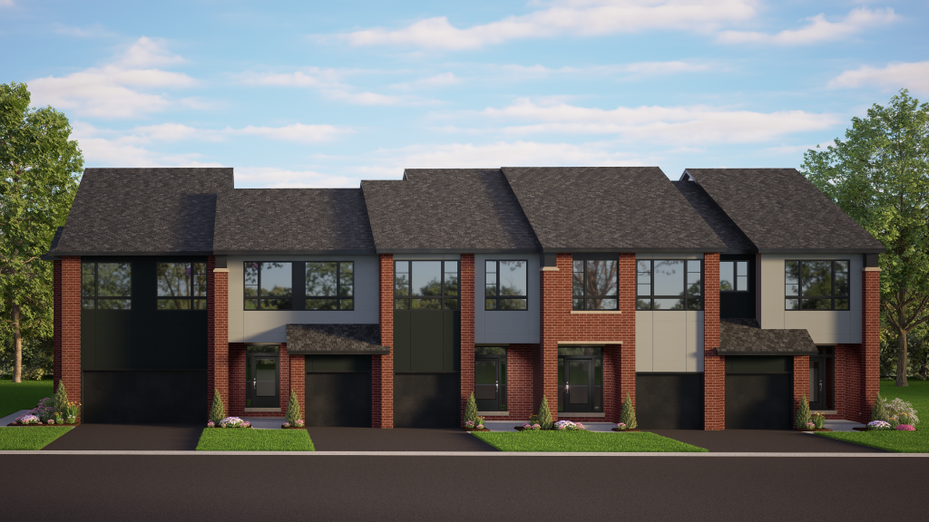 Net Zero Ready Townhomes - Exterior Elevation Package A